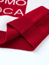 COMOBOCA 100% Wool Kids' Color Block Round Neck Sweater
