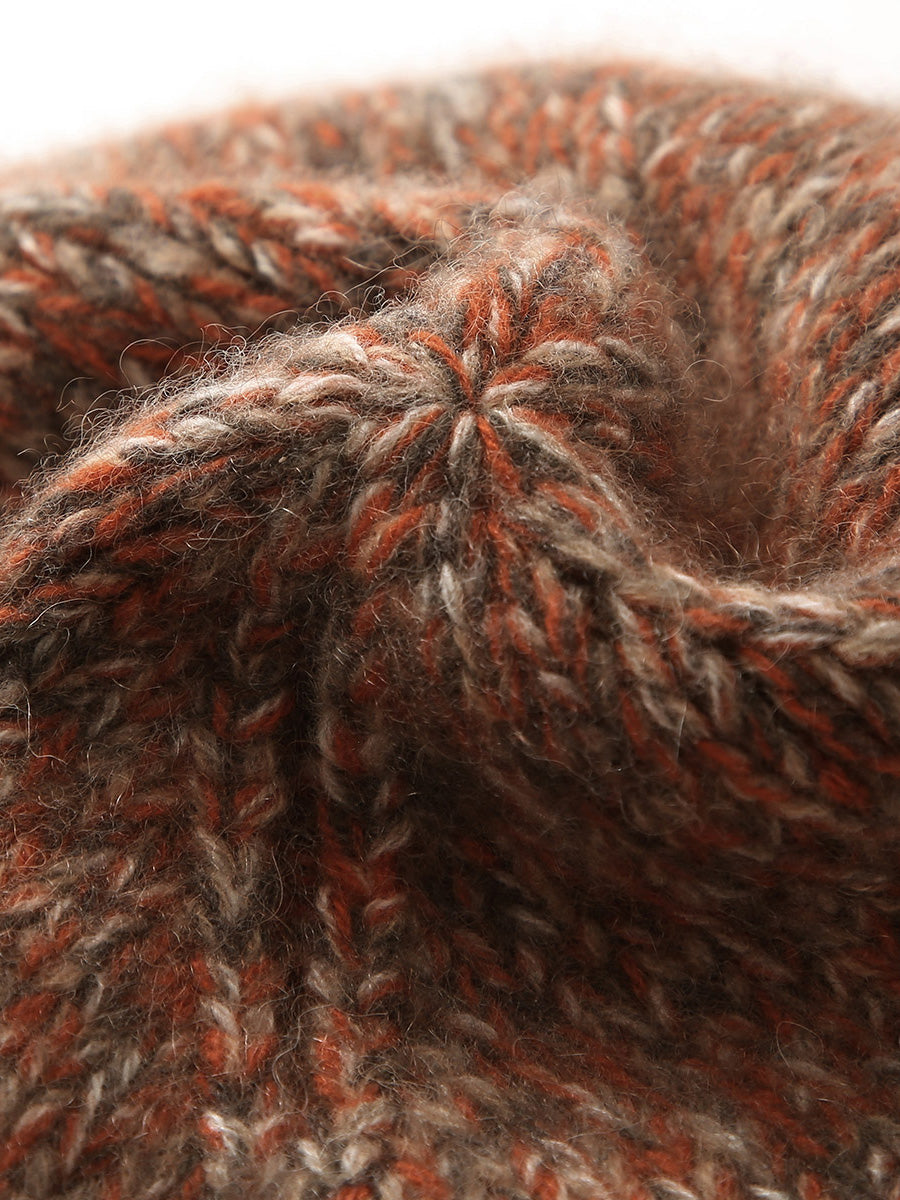 COMOBOCA 100% Cashmere Ribbed Knit Beanie