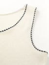 COMOBOCA 100% Wool Women's Sleek Ribbed Knit Tank Top