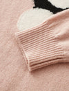 COMOBOCA 100% Wool Kids' Panda Pattern Round Neck Sweater