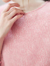 COMOBOCA 100% Wool Women's Fuzzy Round Neck Sweater