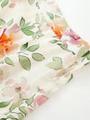 COMOBOCA 100% Mulberry Silk Women's Floral Ruffle Midi Skirt