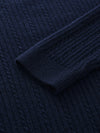 COMOBOCA 100% Cashmere Women's V-Neck Cable Knit Sweater