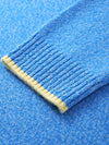 COMOBOCA 100% Wool Women's Contrast Trim Knit Sweater