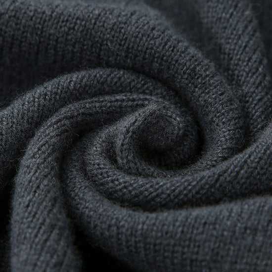 COMOBOCA 100% Wool Kid's Cable Knit Zip Up Coat