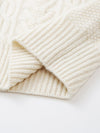 COMOBOCA 100% Wool Women's Cable Knit Button Cardigan