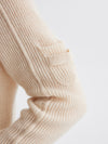 COMOBOCA 100% Cashmere Women's Ribbed Round Neck Sweater