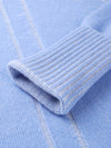 COMOBOCA 100% Cashmere Women's Round Neck Ribbed Sweater