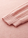 COMOBOCA 100% Cashmere Women's Cable Heart Patterned Knit Sweater