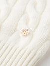 COMOBOCA 100% Cashmere Women's Cable Knit Button Cardigan