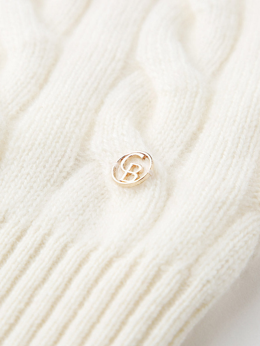 COMOBOCA 100% Cashmere Women's Cable Knit Button Cardigan