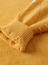 COMOBOCA 100% Wool Kids' Round Neck Sweater