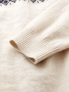COMOBOCA 100% Cashmere Women's Fair Isle Button Front Cardigan