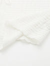 COMOBOCA Women's Linen Crochet Tie Short Sleeve Cardigan