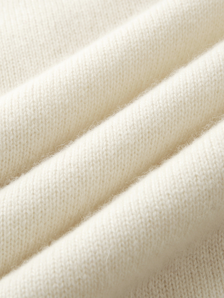 COMOBOCA 100% Cashmere Women's Cable Button Front Knit Cardigan