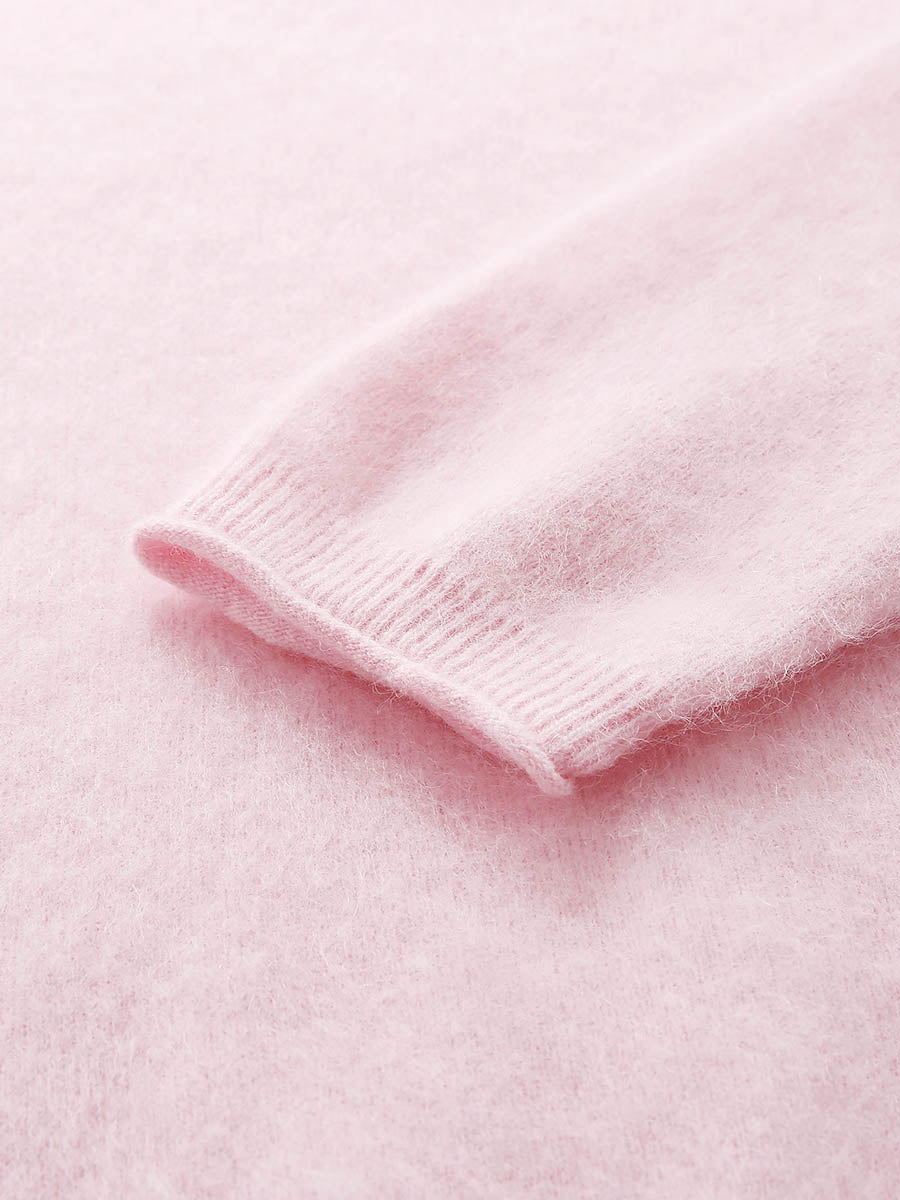 COMOBOCA Women's Wool Fuzzy Hooded Sweater