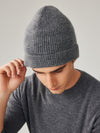 COMOBOCA 100% Wool Men's Ribbed Knit Beanie