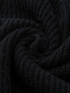 COMOBOCA 100% Wool Women's Color Block Ribbed Knit Sweater