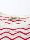 COMOBOCA 100% Cashmere Women's Wave Pattern Knit Sweater