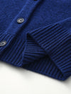 COMOBOCA 100% Wool Women's Fair Isle Inspired Button Down Cardigan