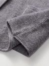 COMOBOCA 100% Cashmere Women's Striped Sleeve Knit Pocket Cardigan