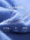 COMOBOCA 100% Cashmere Women's Round Neck Ribbed Sweater