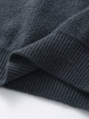 COMOBOCA 100% Cashmere Women's Ribbed Knit Hoodie