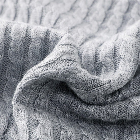 COMOBOCA Women's Cable Knit Ribbed Sweater