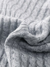 COMOBOCA Women's Cable Knit Ribbed Sweater
