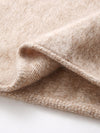 COMOBOCA 100% Wool Women's Fuzzy Round Neck Sweater