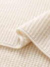 COMOBOCA 100% Cashmere Women's Ribbed V-Neck Knit Sweater