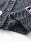 COMOBOCA 100% Cashmere Women's Fair Isle Button Down Cardigan