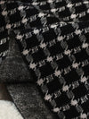 COMOBOCA Women's Plaid Wool Knit A Line Skirt