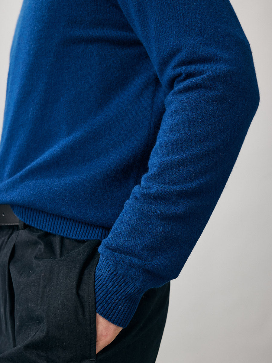 COMOBOCA 100% Cashmere Men's V-Neck Sweater