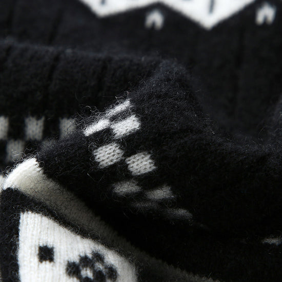 COMOBOCA 100% Cashmere Women's Sweater with Abstract Design