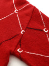 COMOBOCA 100% Cashmere Women's Diamond Patterned Round Neck Sweater