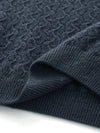 COMOBOCA 100% Cashmere Women's Openwork Round Neck Knit Sweater