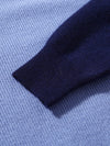 COMOBOCA 100% Wool Women's Contrast Sleeve Sweater