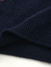 COMOBOCA Women's Wool Christmas Themed Round Neck Sweater