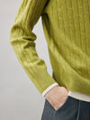 COMOBOCA 100% Cashmere Women's Cable Knit Button Front Cardigan