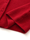 COMOBOCA 100% Cashmere Women's Button Front Knit Cardigan