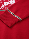 COMOBOCA 100% Wool Women's Reindeer Knit Sweater
