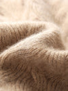 COMOBOCA 100% Cashmere Women's Cable Knit Hooded Sweater
