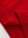COMOBOCA 100% Wool Kids' Fair Isle Pattern Round Neck Sweater
