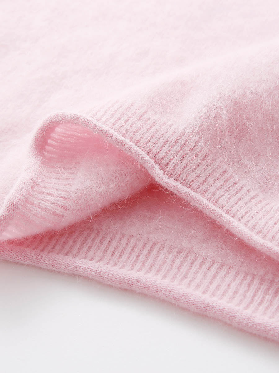 COMOBOCA Women's Wool Fuzzy Hooded Sweater