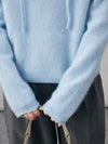 COMOBOCA Women's Wool Fuzzy Hooded Sweater