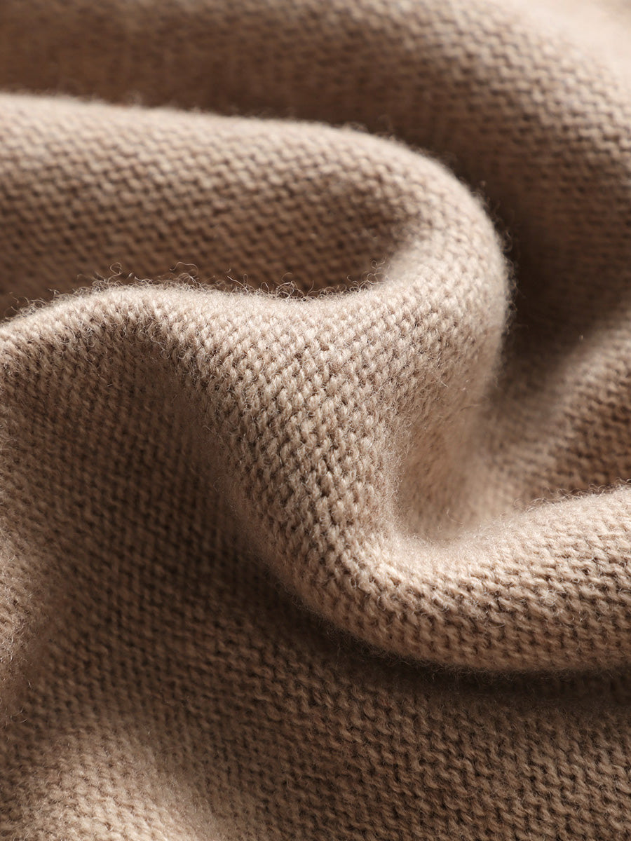 COMOBOCA 100% Wool Women's Cable Knit Sweater