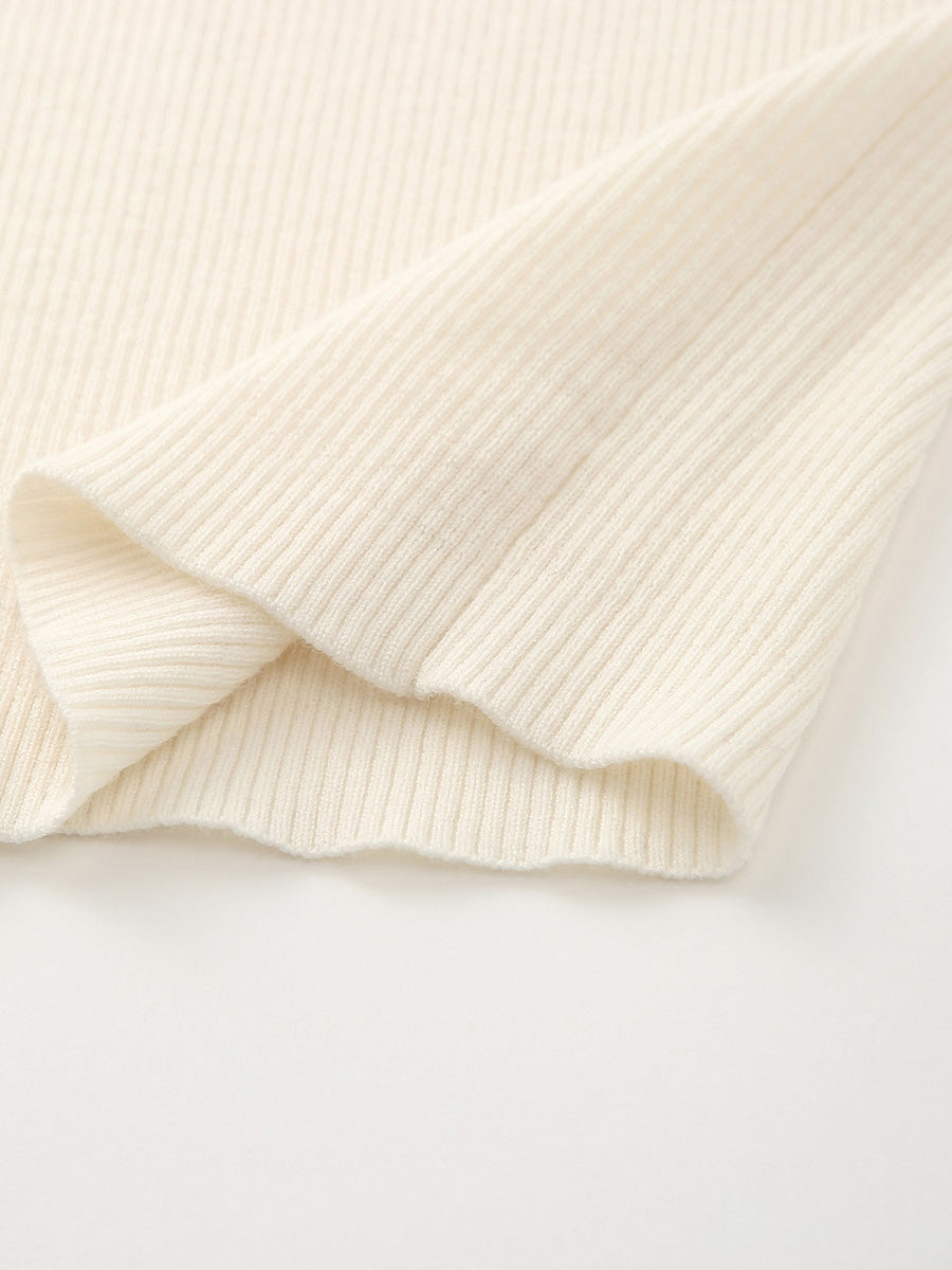 COMOBOCA 100% Wool Women's Sleek Ribbed Knit Tank Top