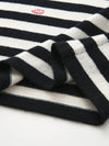 COMOBOCA 100% Wool Women's Striped Embroidered Sweater