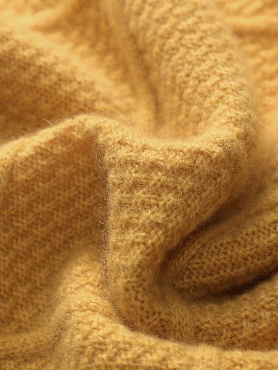 COMOBOCA 100% Cashmere Women's Sweater with Gold&Silver Threads